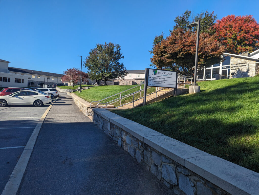 Parking lot of the Brook Lane facilities