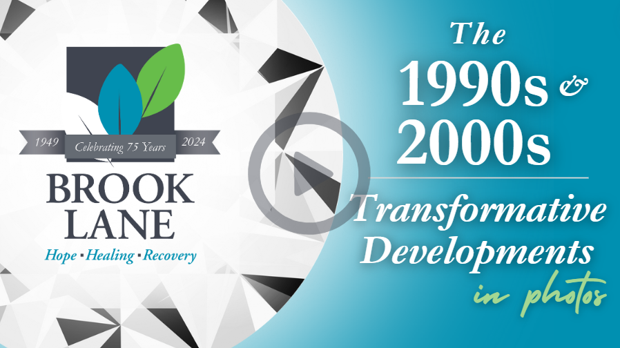 Brook Lane anniversary banner highlighting transformative developments.